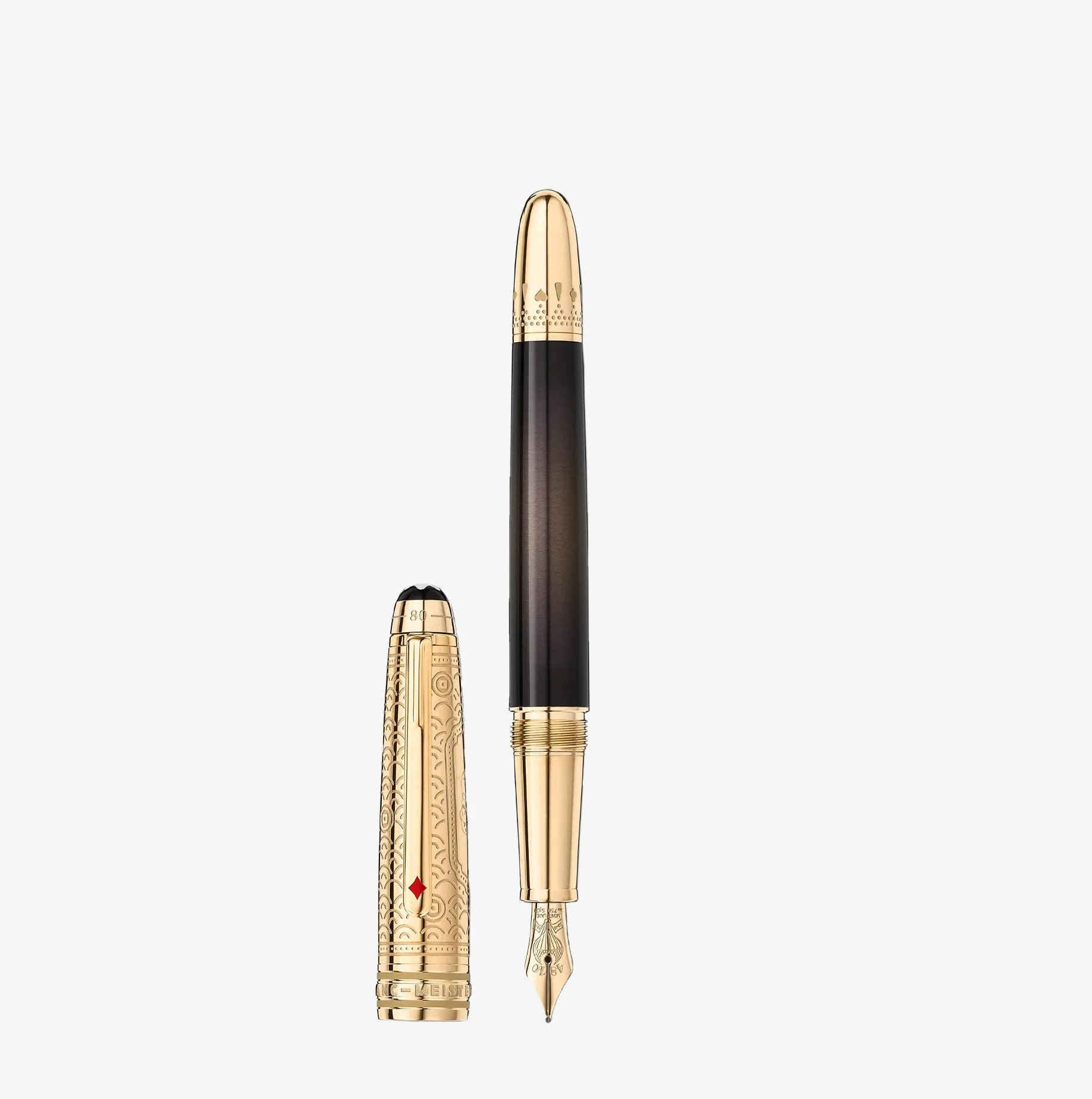 PLUMA montblanc MST 145 DOUE M”AROUND THE WORLD IN 80 DAYS, YEAR 2″ -PLQ ORO-