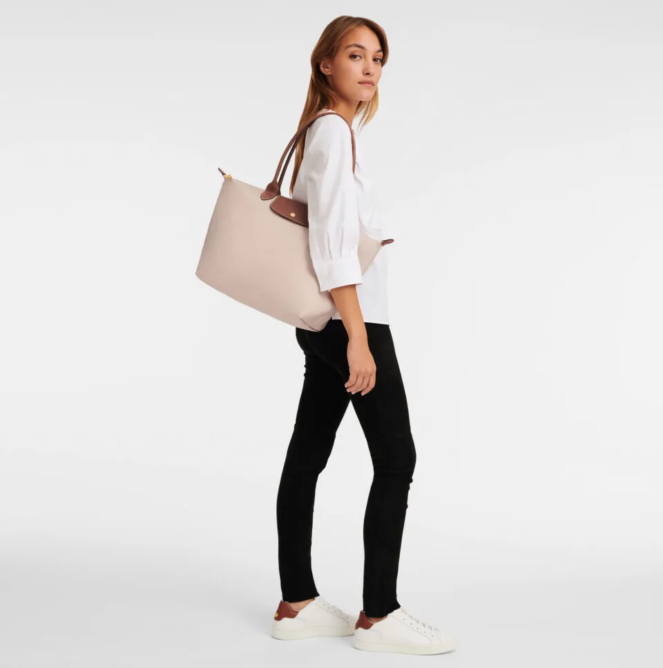 Bolso de hombro Longchamp Le Pliage Original L papel - Imagen 4