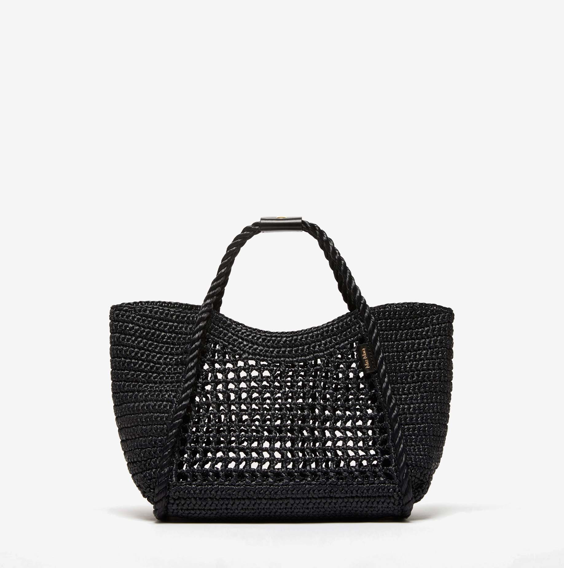 Bolso Max Mara Marine rafia S negro