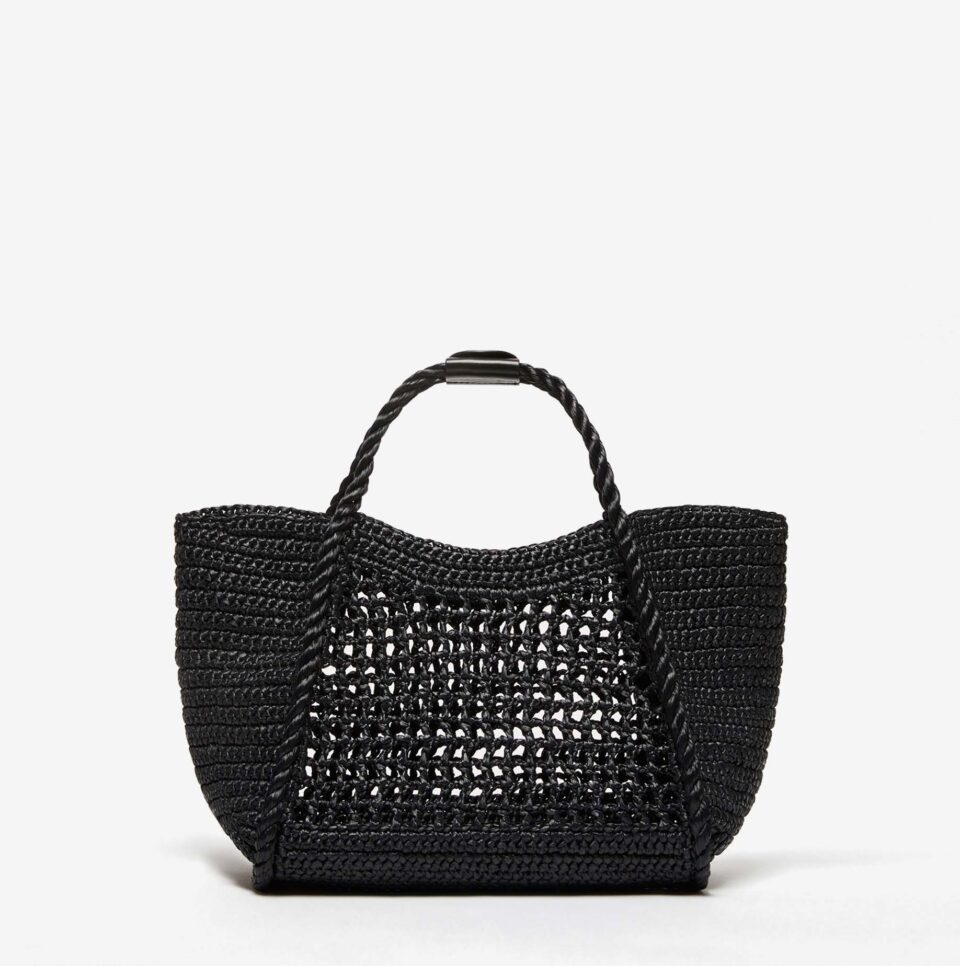 Bolso Max Mara Marine rafia S negro