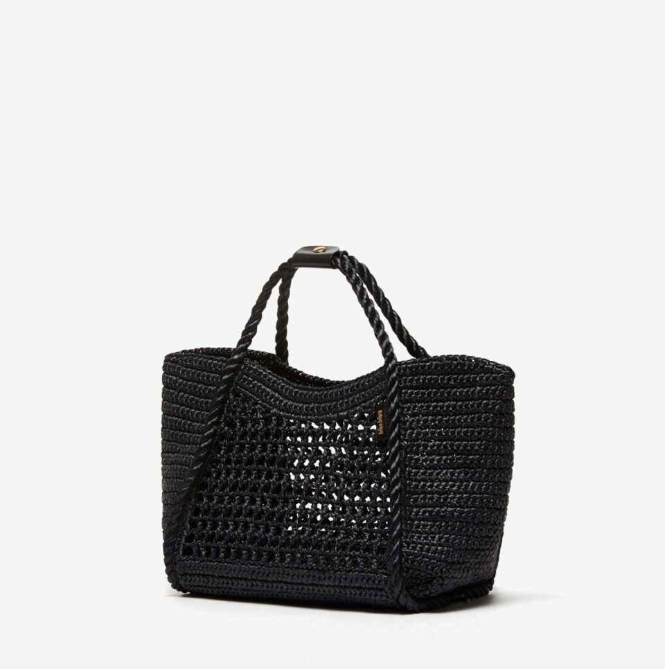 Bolso Max Mara Marine rafia S negro