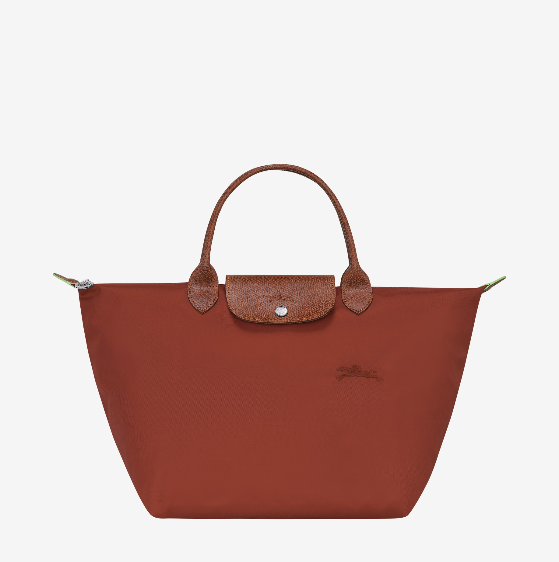 Bolso Longchamp Le Pliage green M castaño