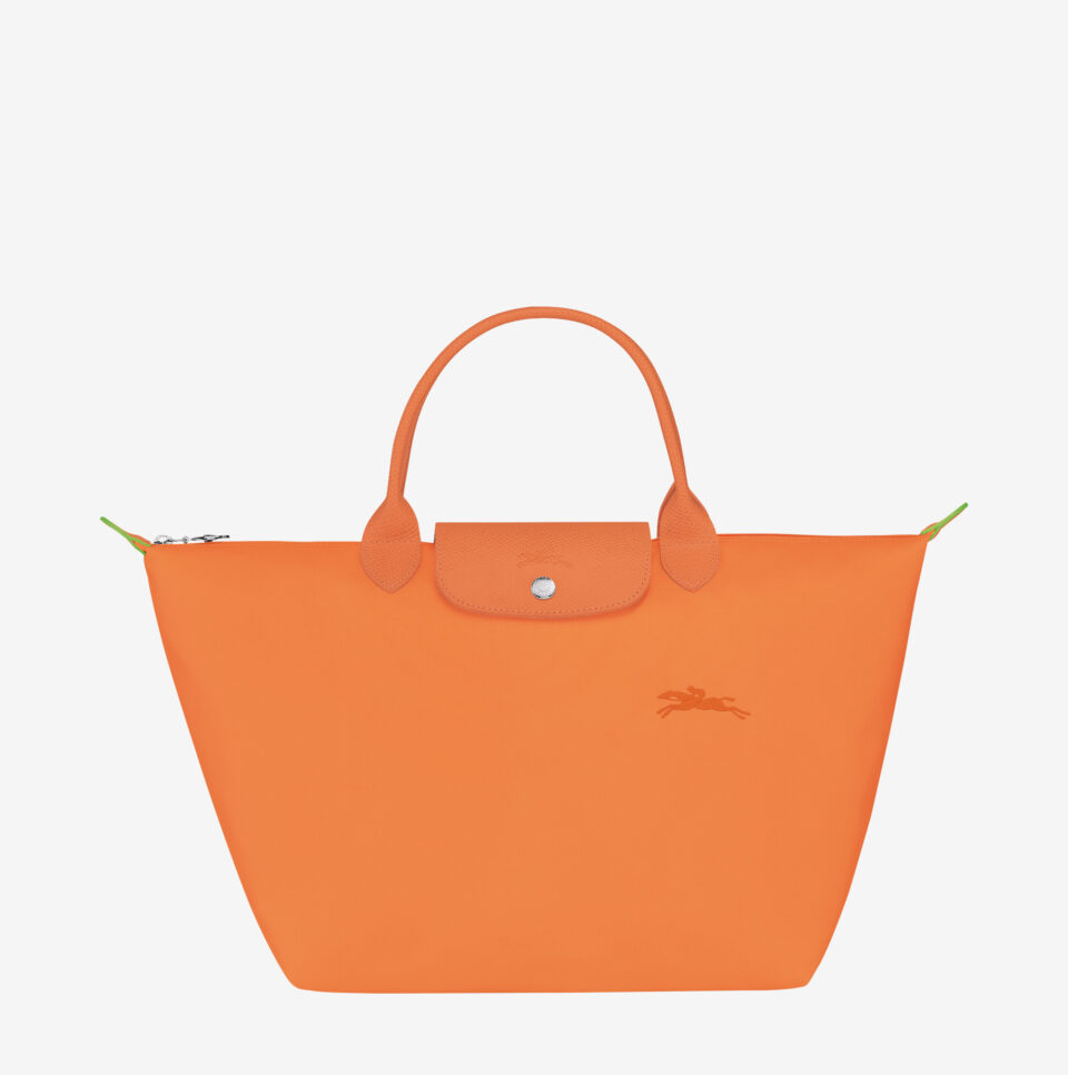 Bolso Longchamp Le Pliage green M naranja