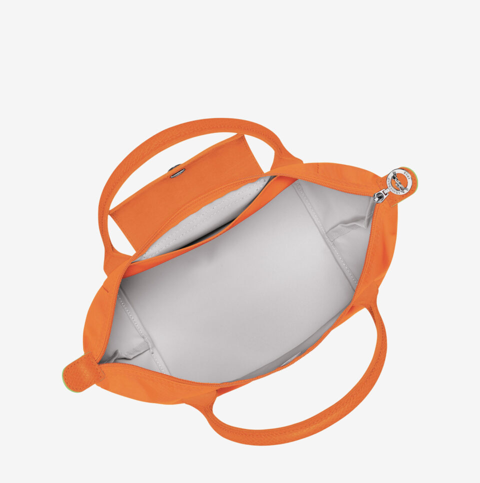 Bolso Longchamp Le Pliage green M naranja