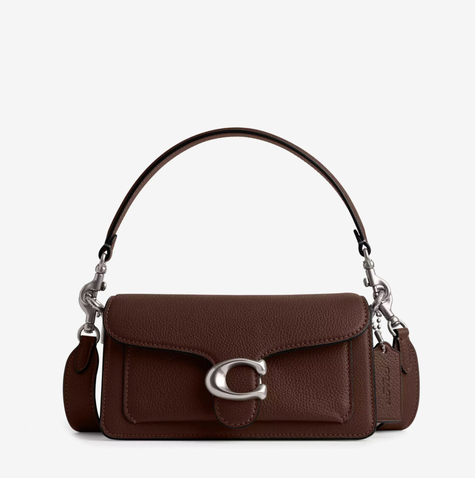 Bolso de hombro Coach Tabby 20 chocolate