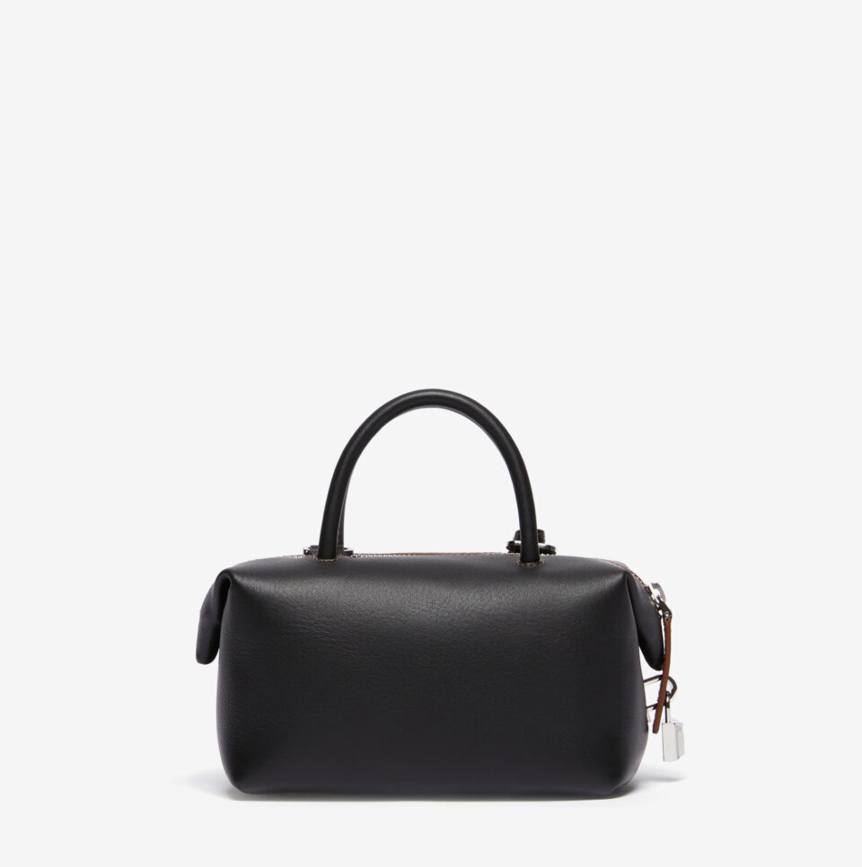 Bolso bauletto pequeño Max Mara de piel brillante negro - Imagen 2