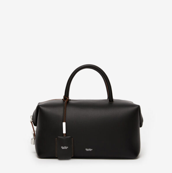 Bolso Max Mara bauletto piel brillante negro_01