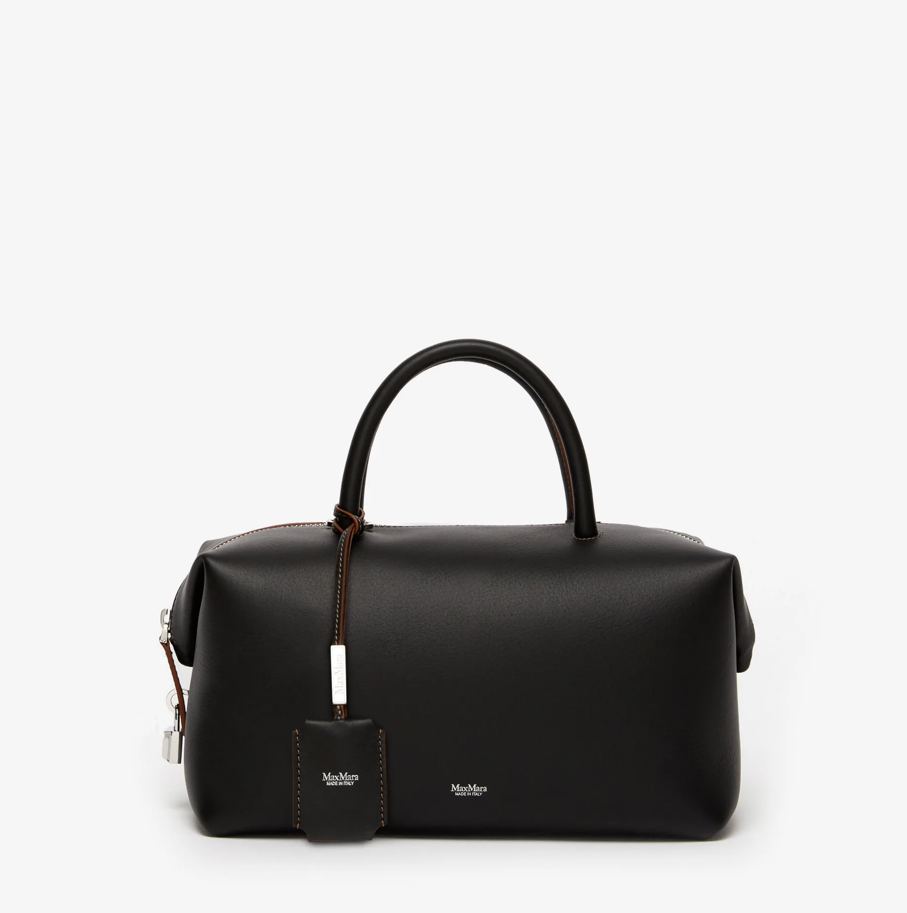 Bolso Max Mara bauletto piel brillante negro_01