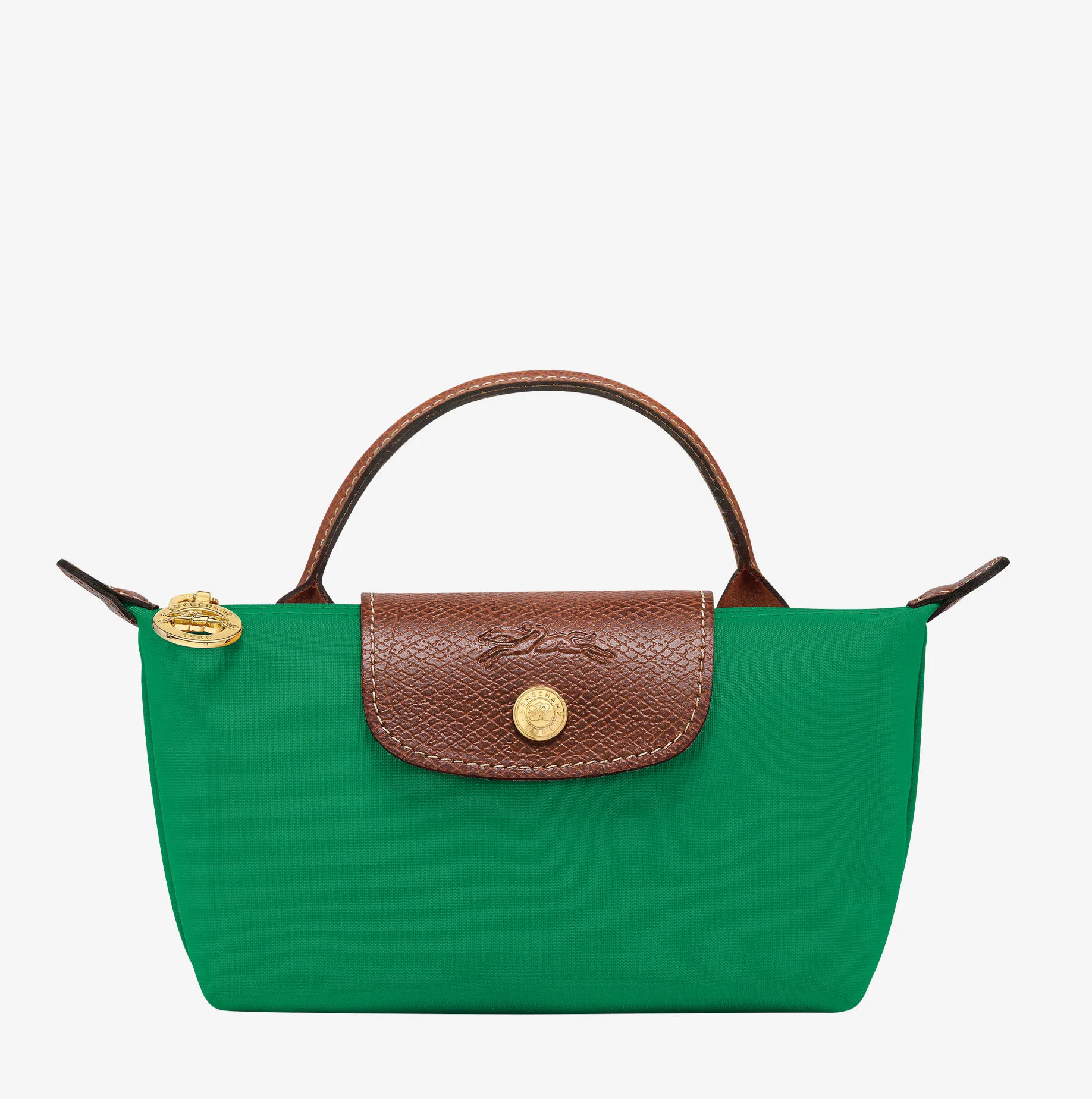 Bolso con asa Longchamp Le Pliage S verde_01