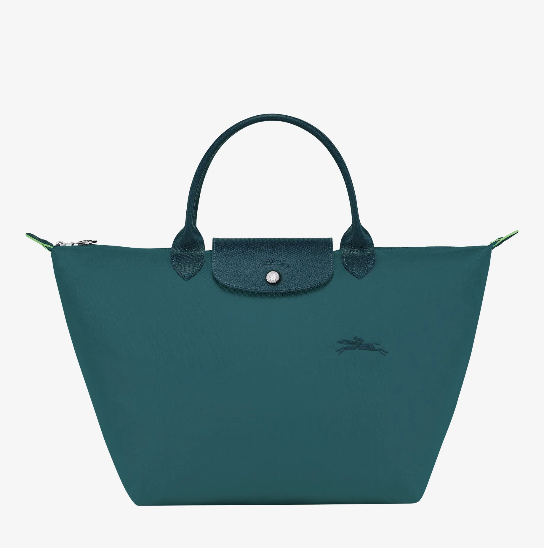 Bolso Longchamp Le Pliage green con asa M verde