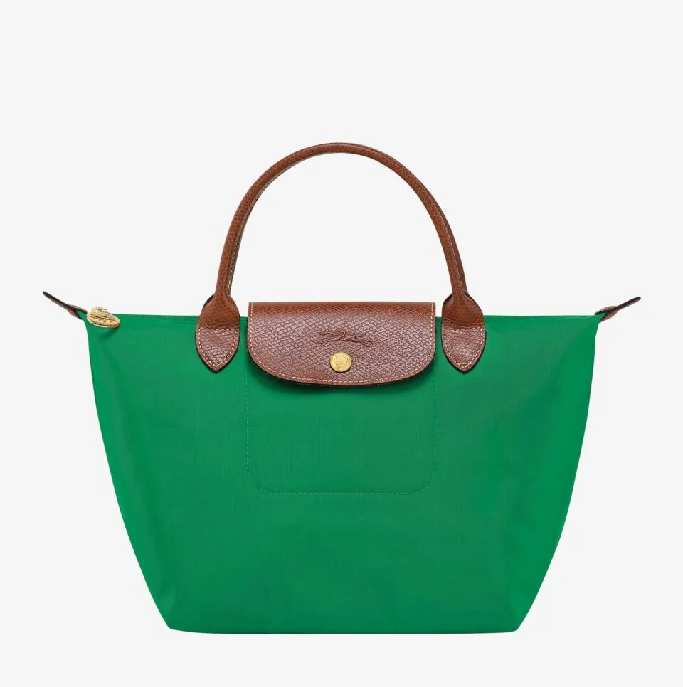 Bolso con asa superior Longchamp Le Pliage Original S verde