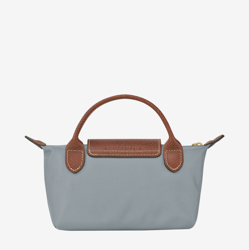 Bolso con asa Longchamp Le Pliage acero_02