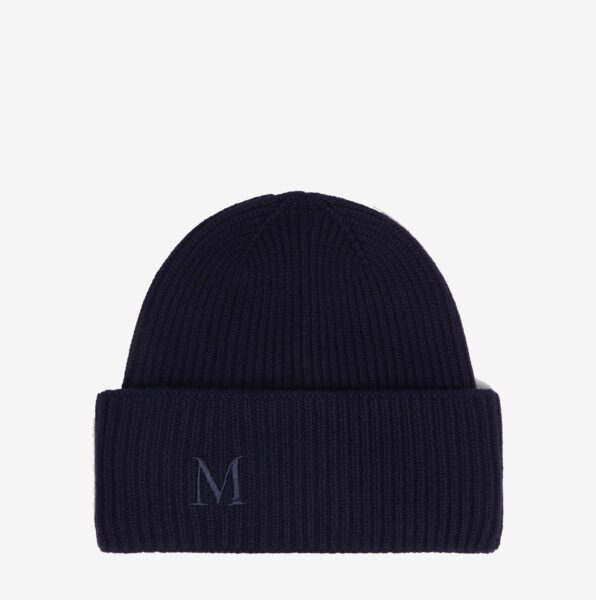 Gorro Max Mara cashmère azul marino-1