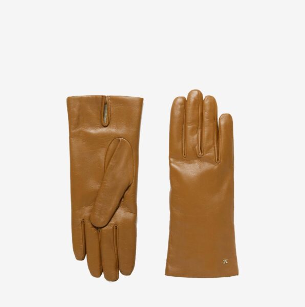 Guantes Max Mara Spalato de napa camel-1