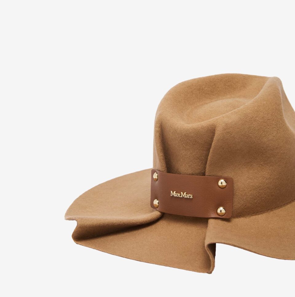 Sombrero Max Mara fieltro y lana camel-2