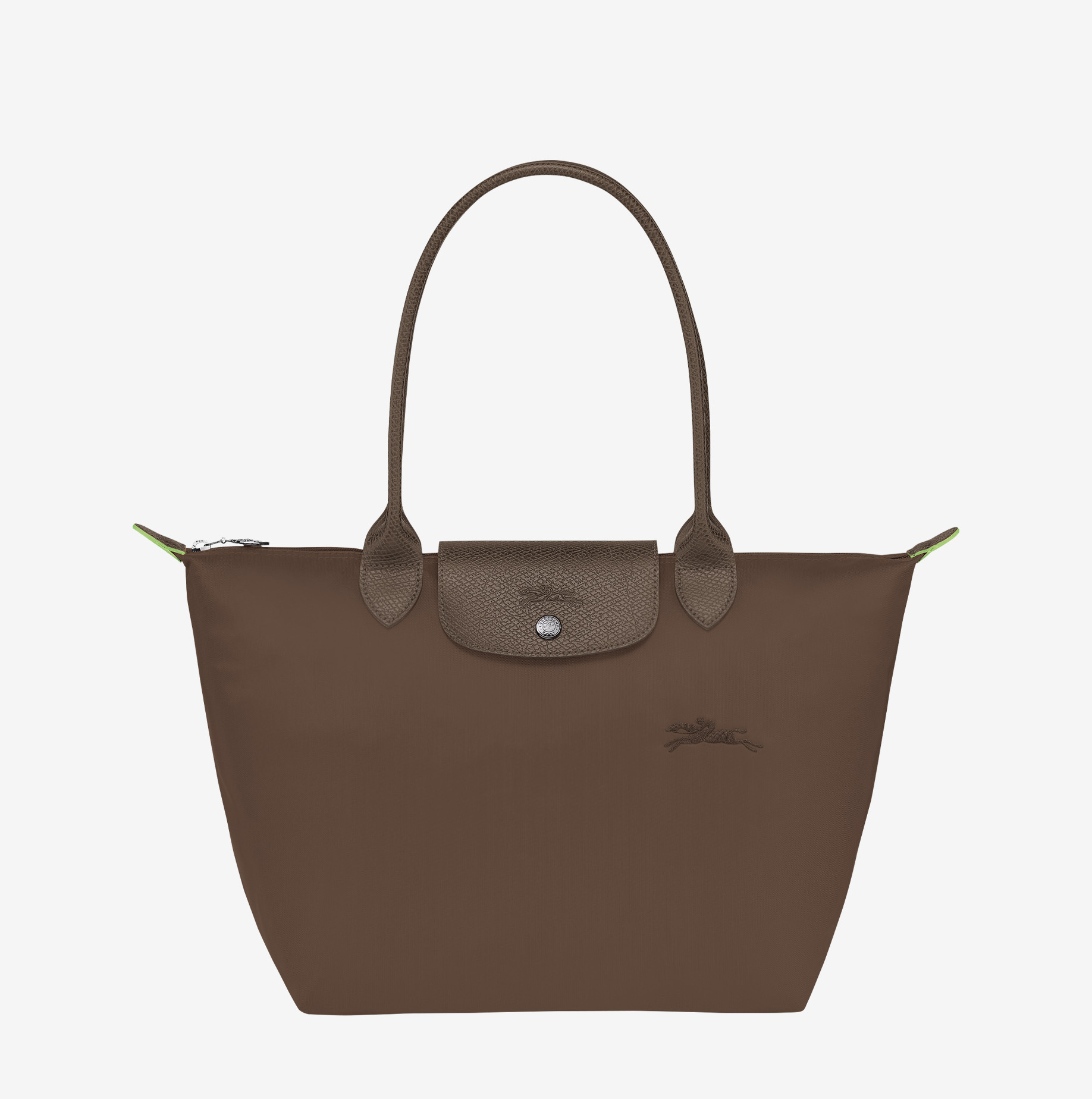 Bolso de hombro Longchamp Le Pliage green M tierra_01