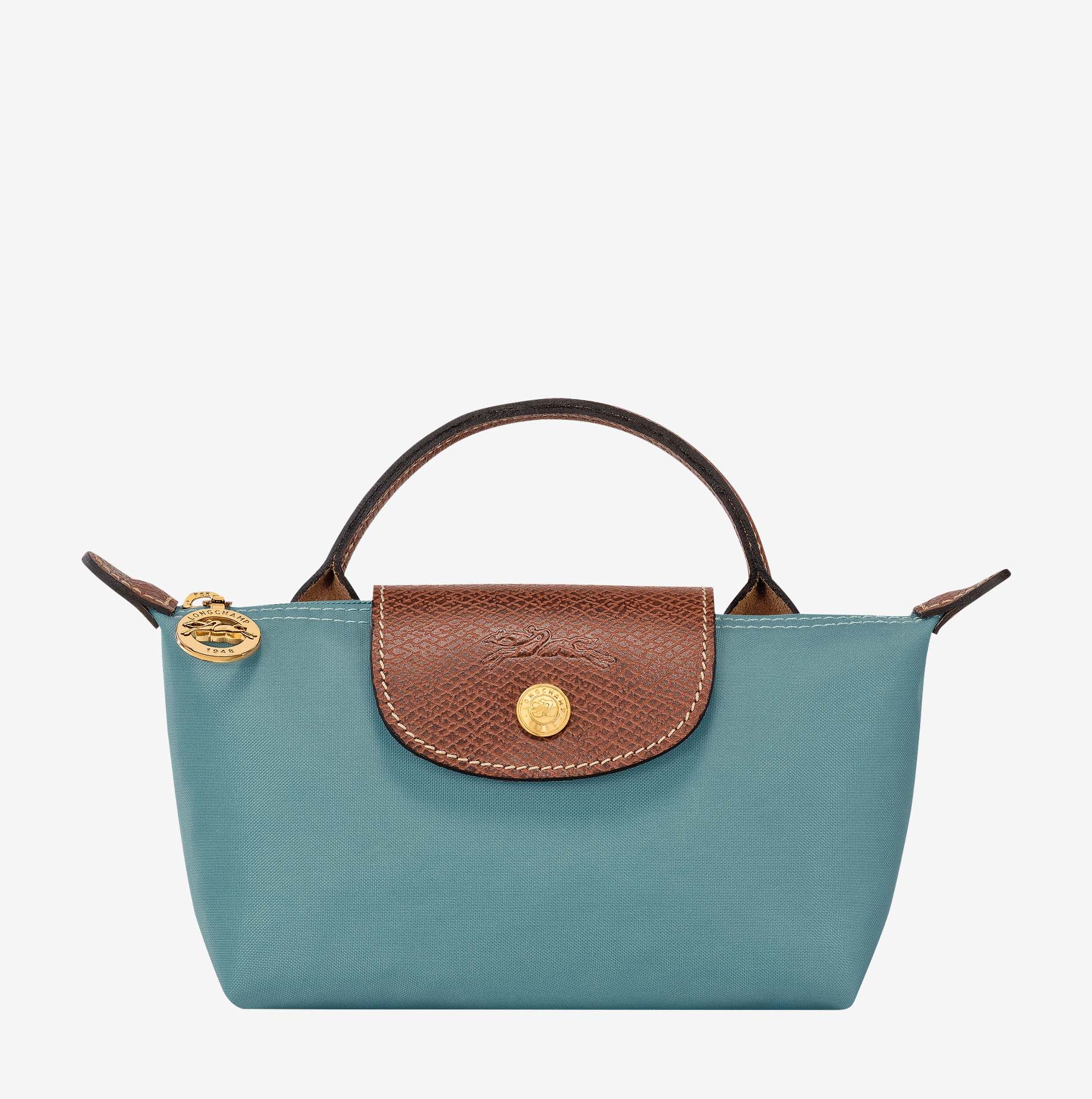 Bolso Longchamp Le Pliage Original pequeño con asa eucalipto_01