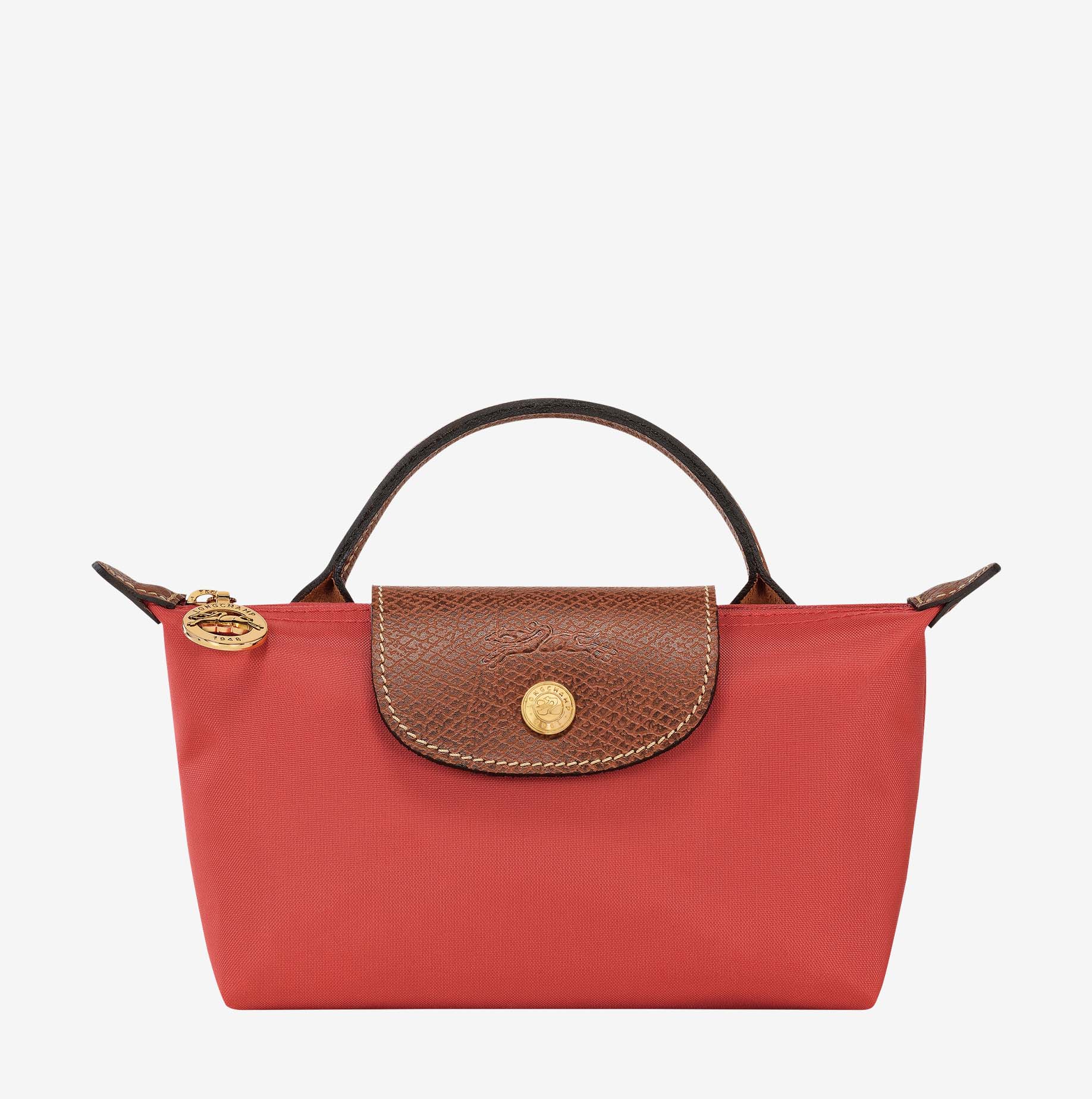 Bolso Longchamp Le Pliage Original pequeño con asa tomate_01