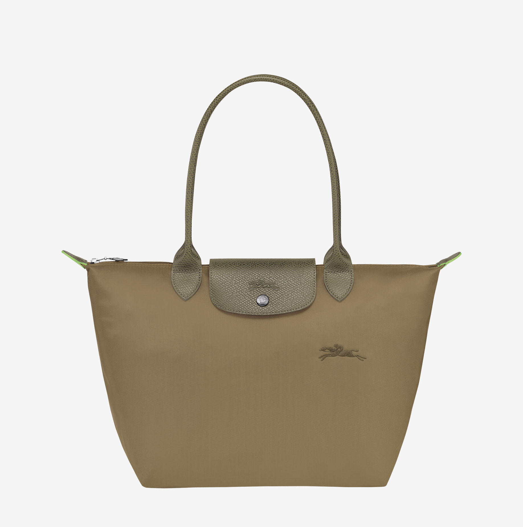 Bolso de hombro Longchamp Le Pliage Green M alcachofa_01