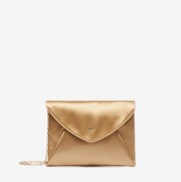 Bolso de mano Max Mara Envelope satén bronce 1