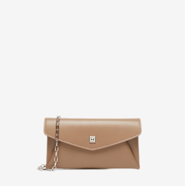 Cartera tipo sobre Max Mara piel fango 1