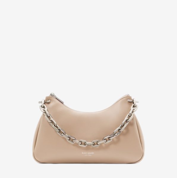 Bolso de hombro Kate Spade Grace con cadena taupe 1