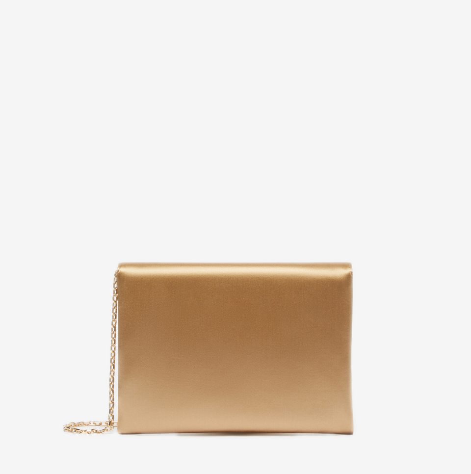 Bolso de mano Max Mara Envelope satén bronce 3