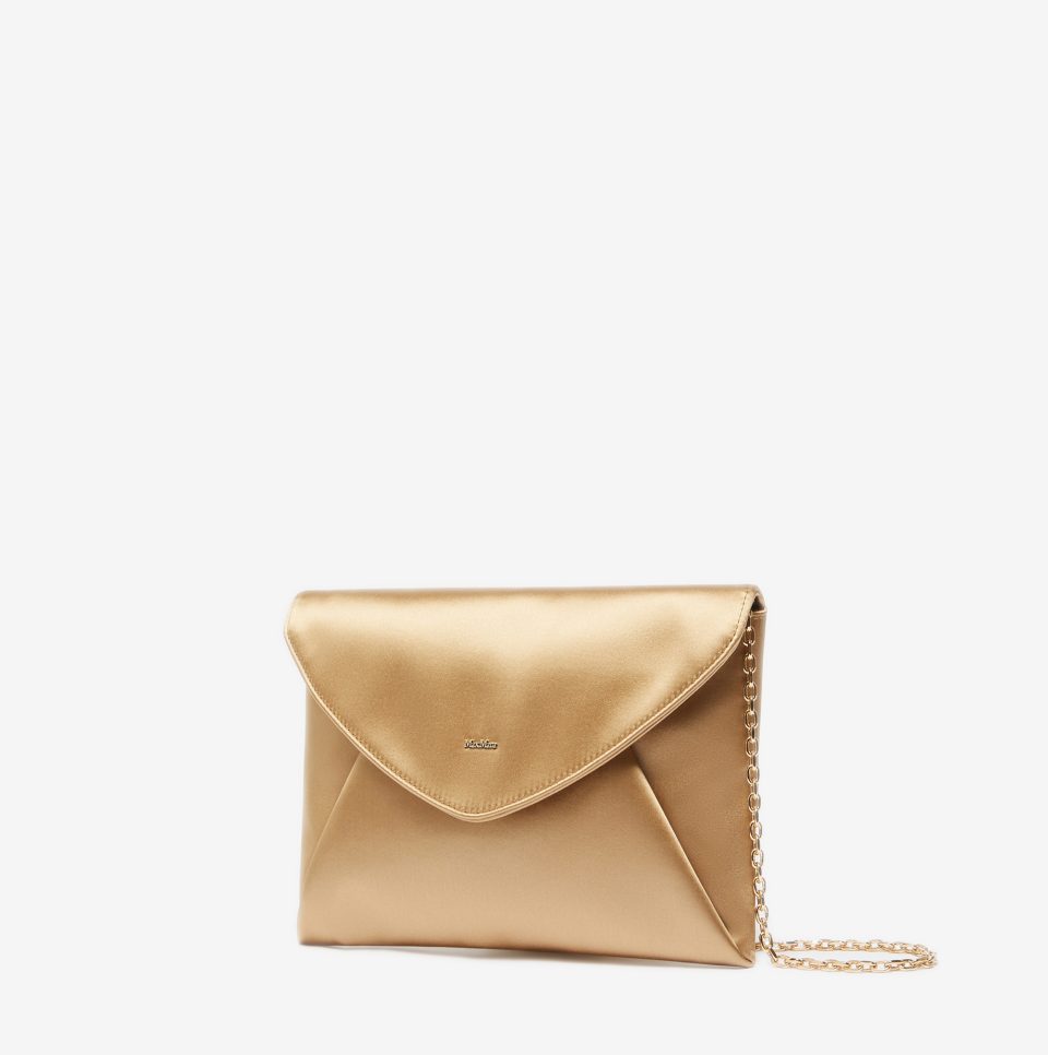 Bolso de mano Max Mara Envelope satén bronce 2