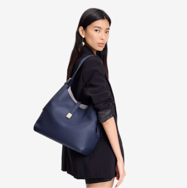 Bolso de hombro Kate Spade Deco grande navy 2