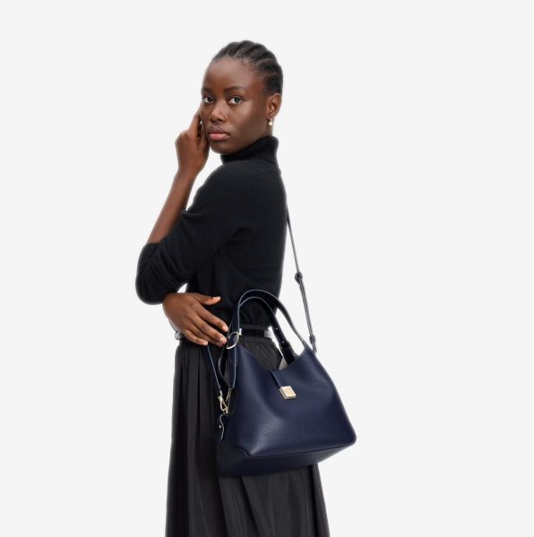 Bolso de hombro Kate Spade Deco mediano navy 2