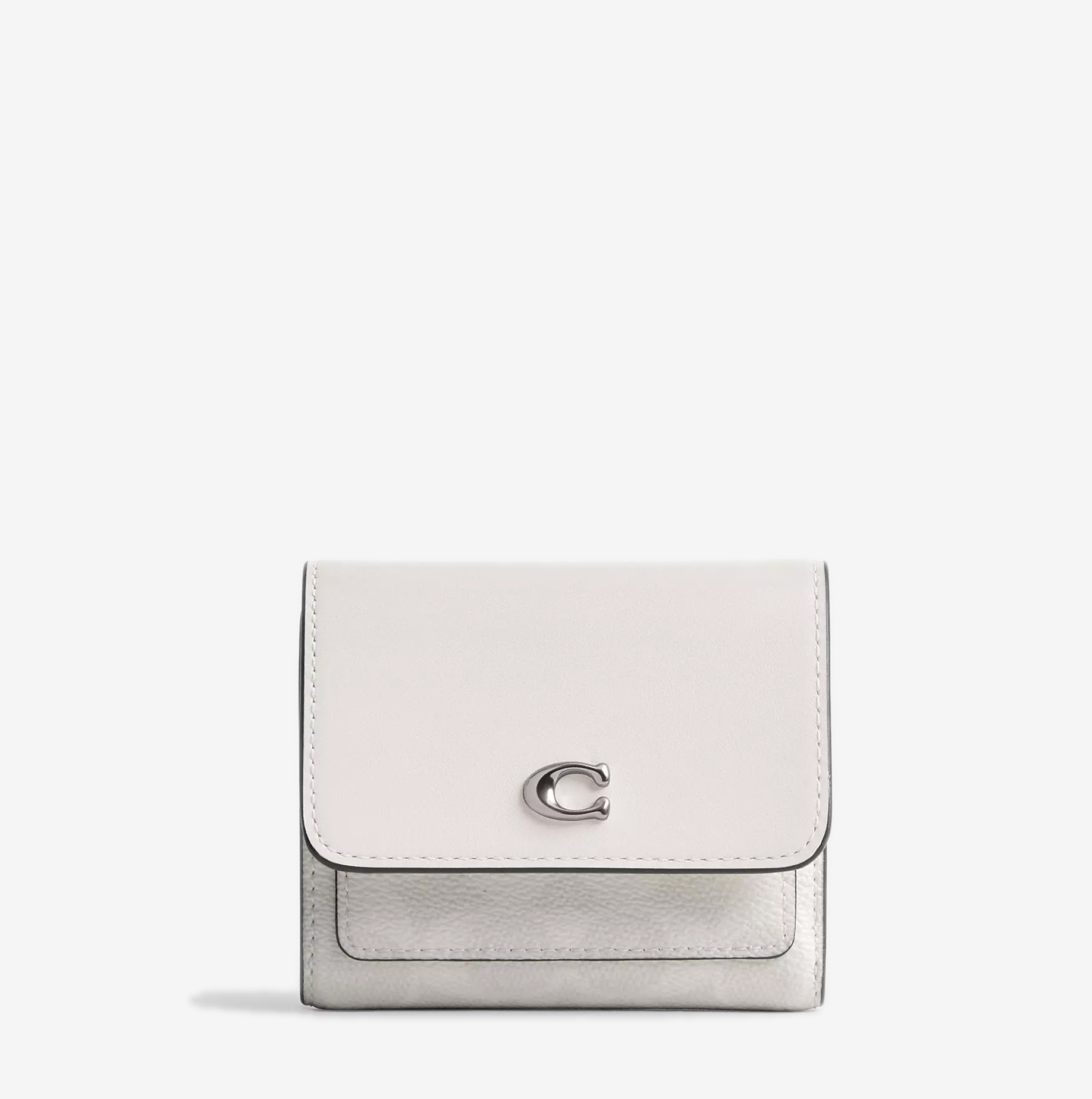 Cartera Coach Mila en lona de firma tiza blanca 1