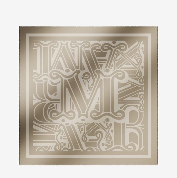 Chal Max Mara Mia en jacquard de lana y modal arena 1