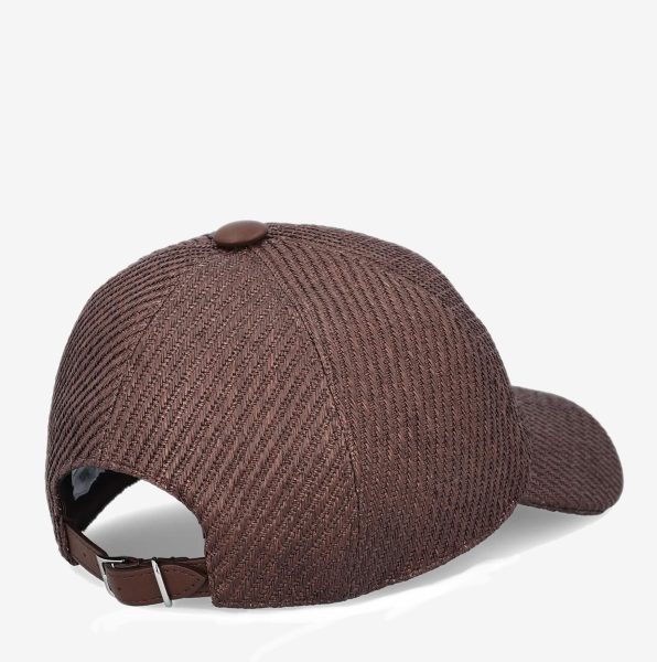 Gorra Max Mara Jez efecto rafia chocolate 2