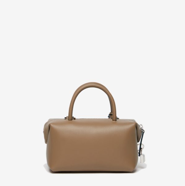 Bolso bauletto pequeño Max Mara de piel natural fango 2