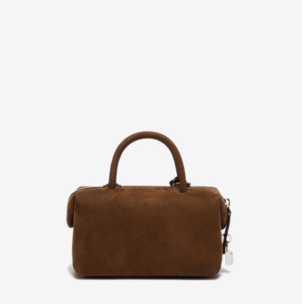 Bolso bauletto pequeño Max Mara de piel nobuk marrón oscuro 2