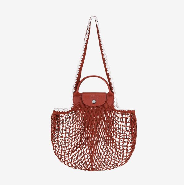 Bolso de malla Longchamp Le Pliage Collection L terracotta 1