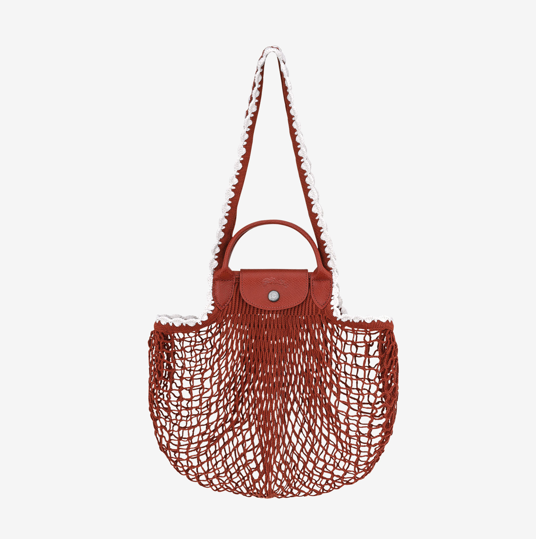 Bolso de malla Longchamp Le Pliage Collection L terracotta 1