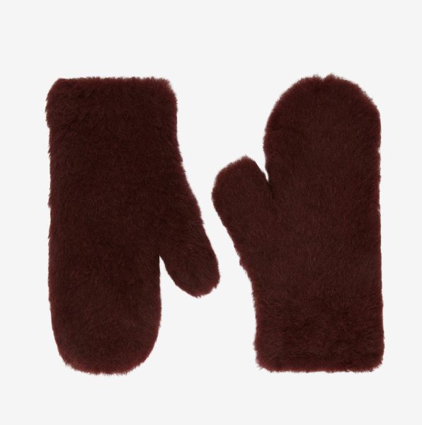 Manoplas Max Mara Ombrato Teddy granate 1