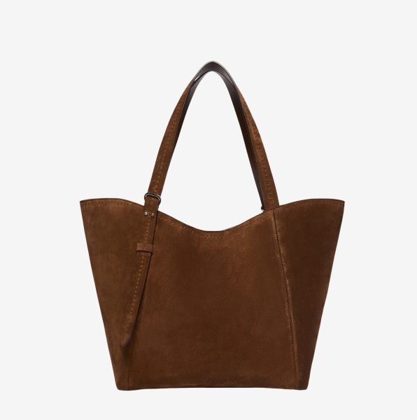 Bolso de hombro Max Mara Archetipo de serraje marrón oscuro 2
