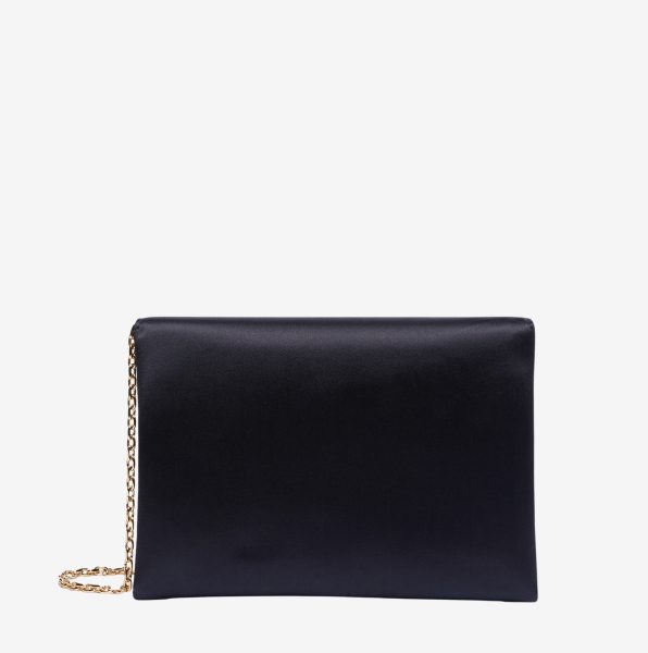 Bolso de mano Max Mara Envelope satén y seda azul 2