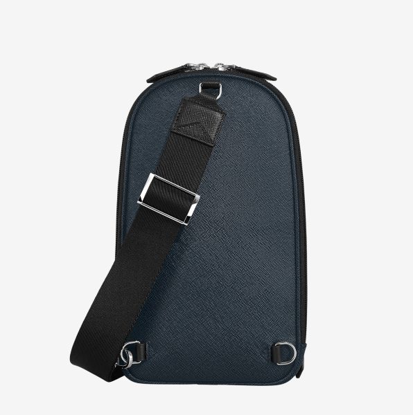 Bandolera Montblanc Sartorial Sling azul tweed 2