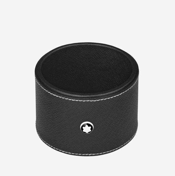 Bandeja mediana de escritorio Montblanc de piel negra 2