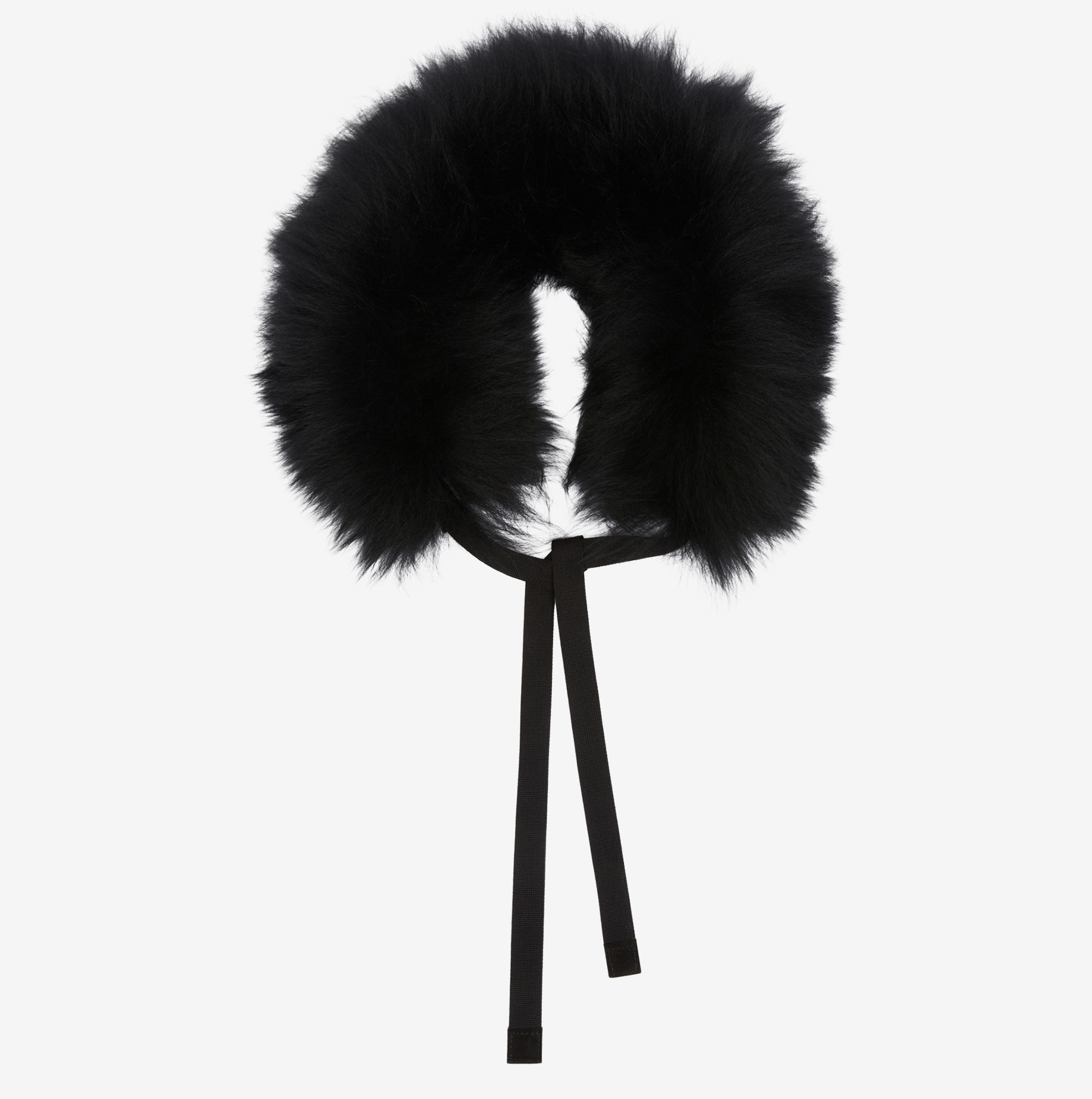 Borde de cuello Max Mara Agreste piel de cordero negro 1