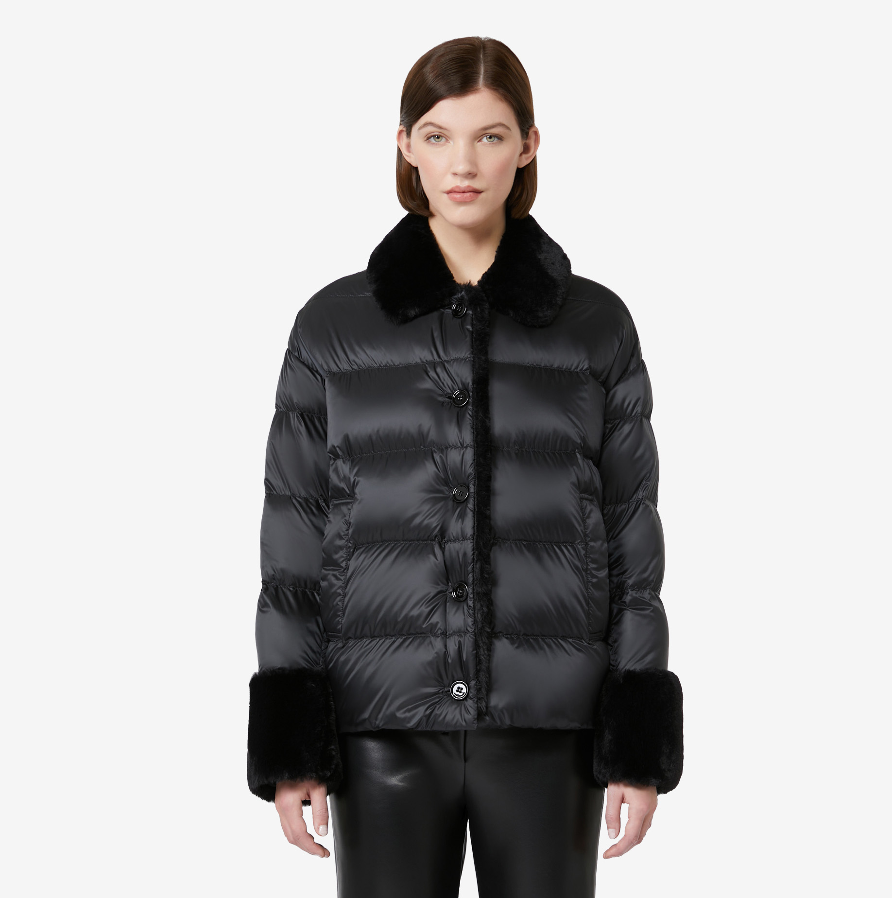 Chaqueta acolchada Max Mara The Cube impermeable negra 1