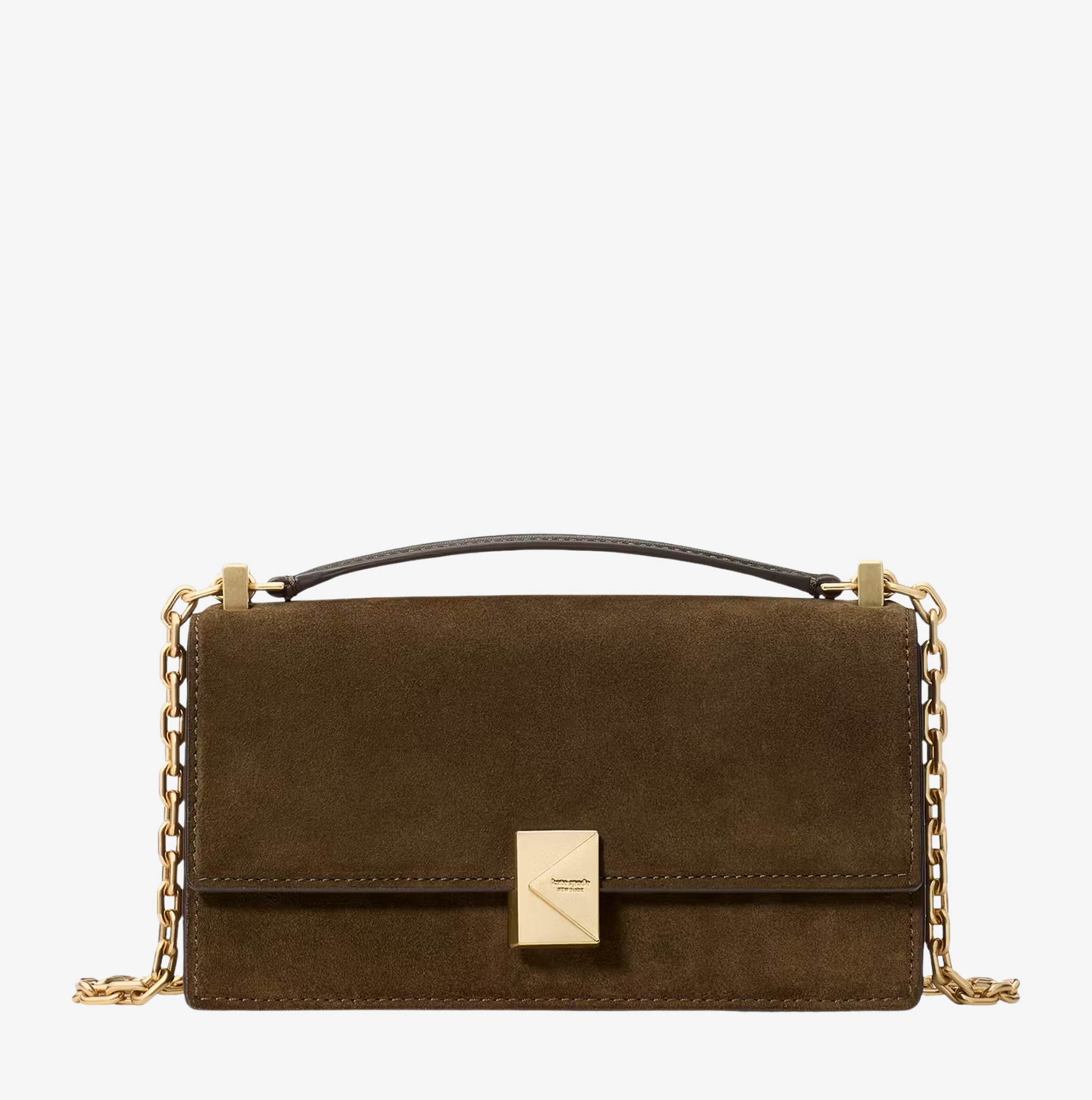 Bolso bandolera Kate Spade Deco Mini con cadena ante marrón 1