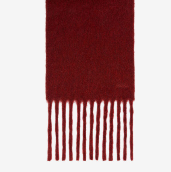 Bufanda Max Mara Osso mezcla de alpaca granate 1