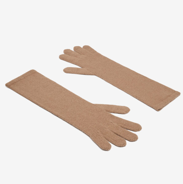Guantes largos Max Mara Mmjock cachemira camel 2